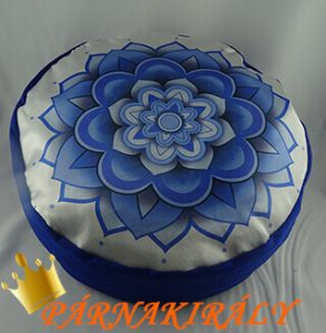 Kék lótuszvirág mandalás jógapárna