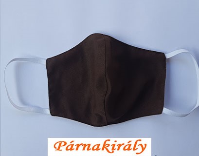 ovális textil barna mosható maszk