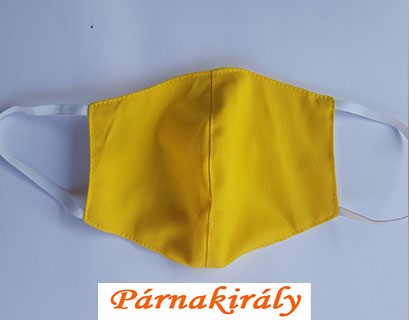 sárga ovális textil maszk