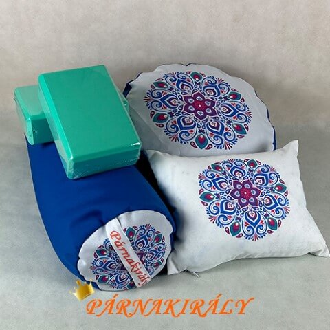 Henna kék L jógapárna csomag téglával